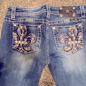 Miss Me skinny stretch dark distressed size 29